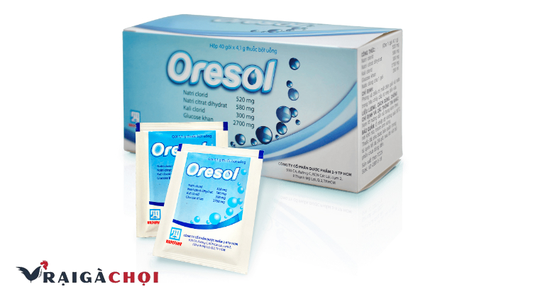 Thuốc Oresol giúp gà bù mất nước và tiêu chảy